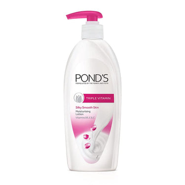 POND's Triple Vitamin Moisturising Body Lotion 600 ml&POND's Magic Acacia Honey Fragrance Talcum Powder 400 G, Cooling Fresh Talc For Face & Body - For Men & Women